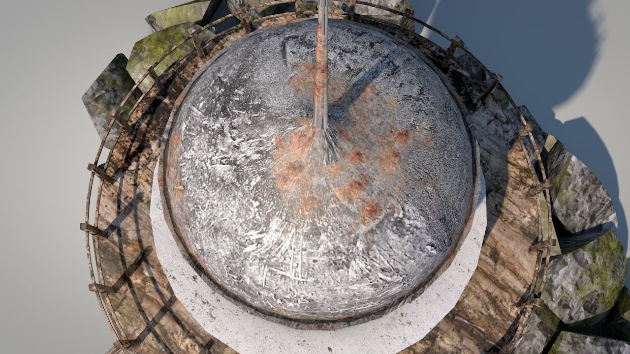 Old Rocky Lighthouse Low-poly 3D model_7