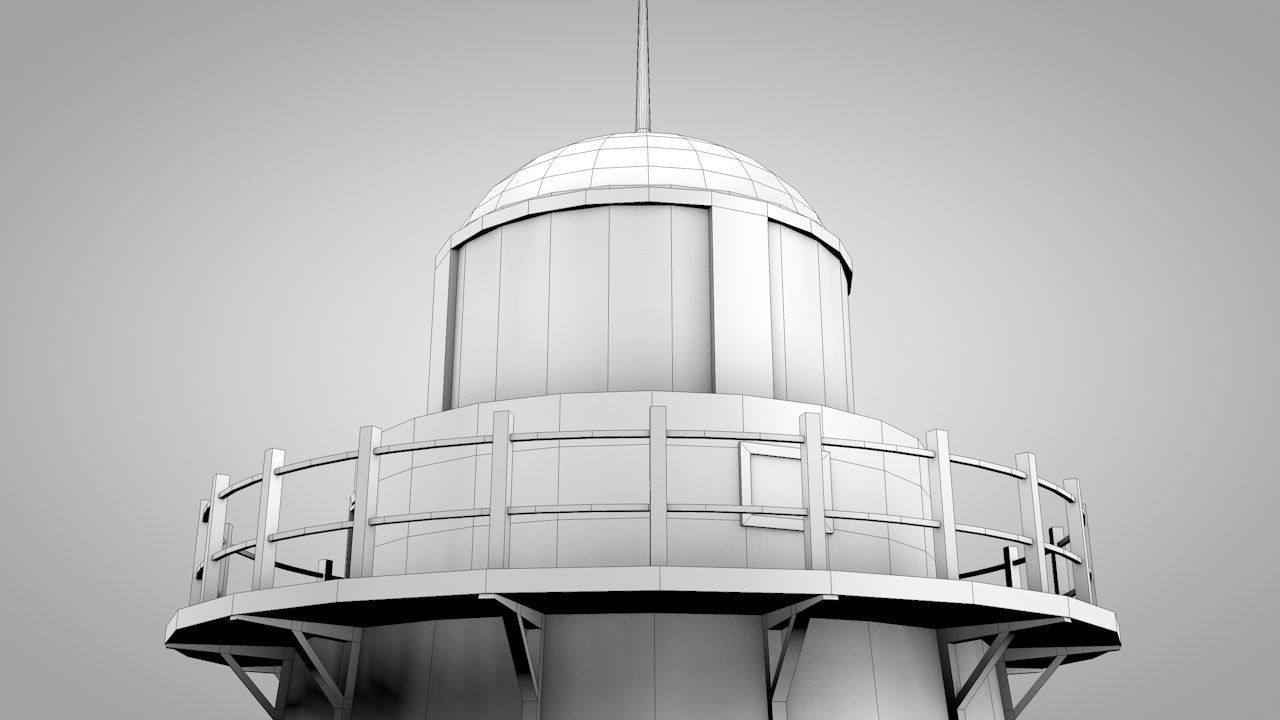 Old Rocky Lighthouse Low-poly 3D model_15