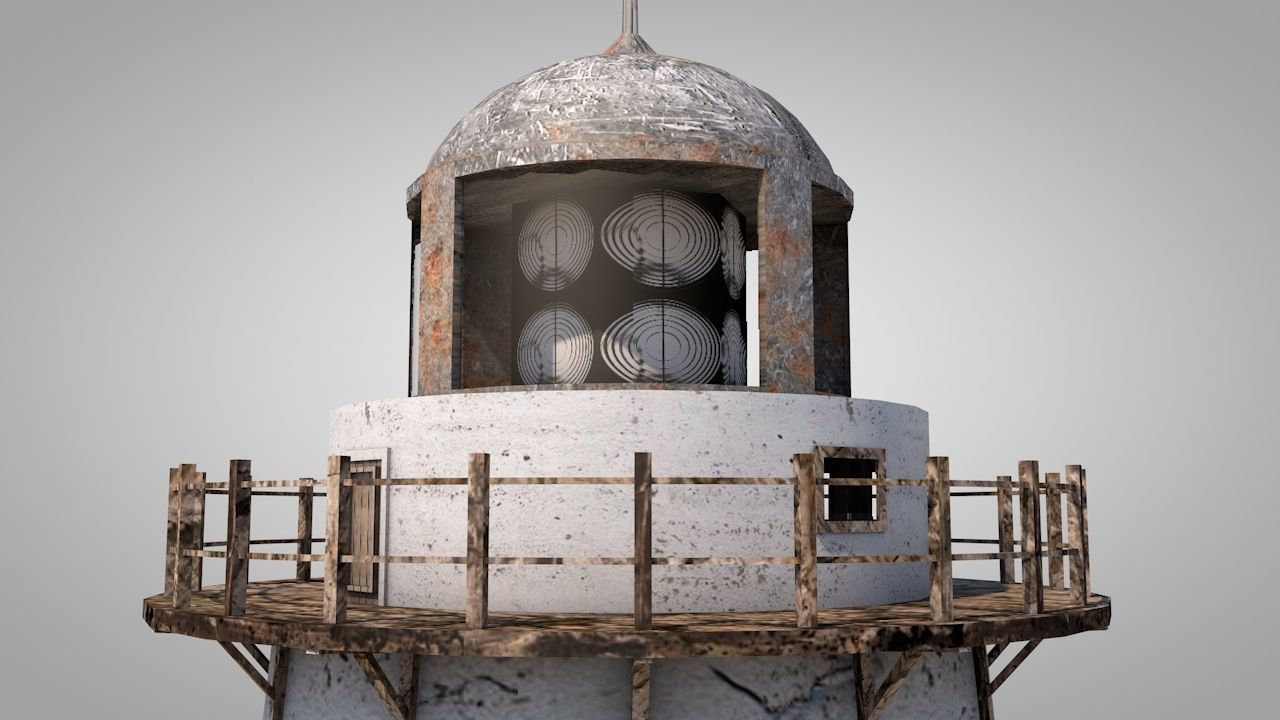 Old Rocky Lighthouse Low-poly 3D model_5
