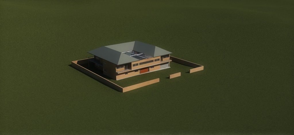 House 4 on field 3D model_35