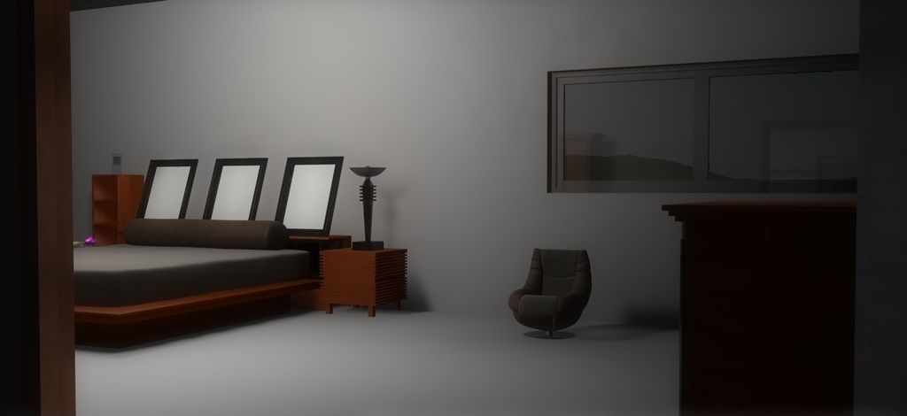 House 4 on field 3D model_26