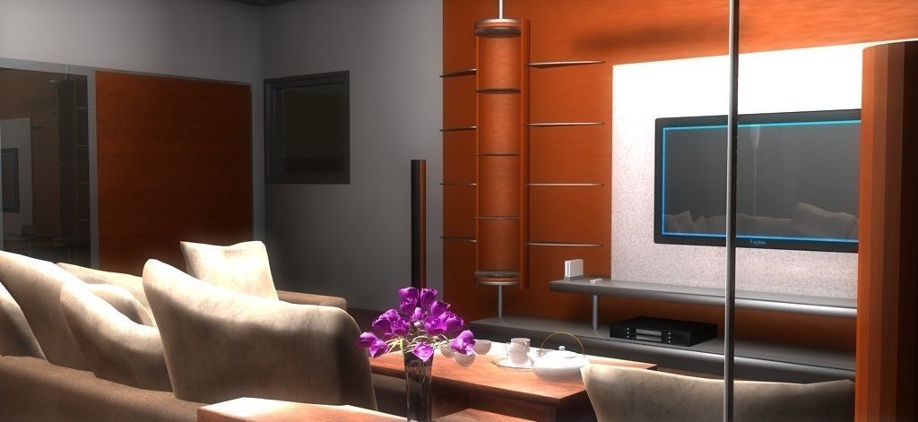 House 4 on field 3D model_20