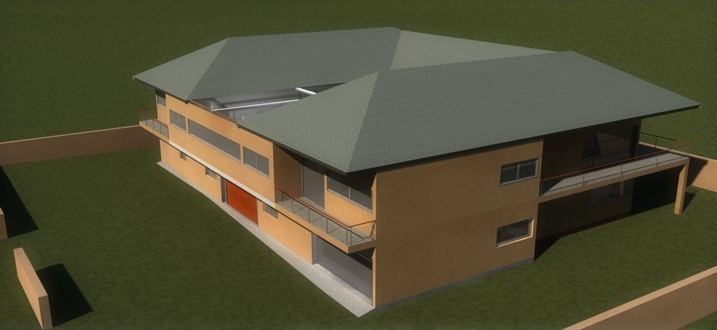 House 4 on field 3D model_34