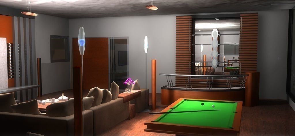 House 4 on field 3D model_16