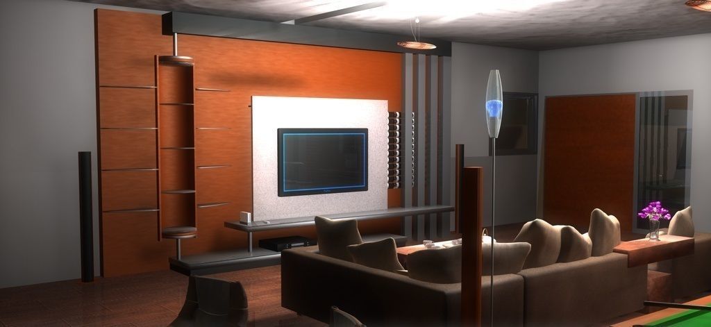 House 4 on field 3D model_17