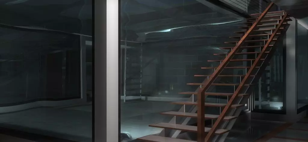 House 4 on field 3D model_0