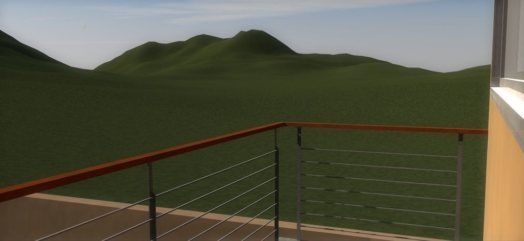 House 4 on field 3D model_32