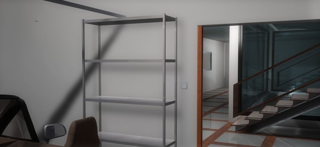 House 4 on field 3D model_3