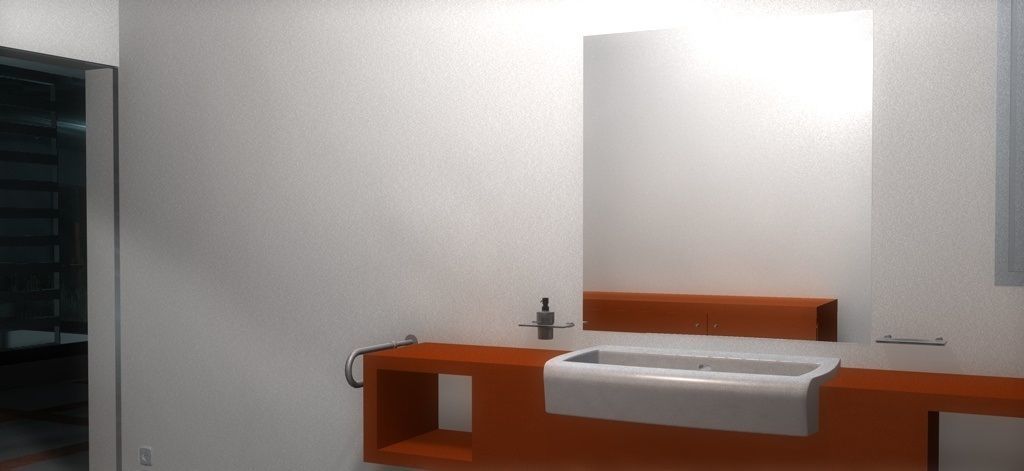 House 4 on field 3D model_6