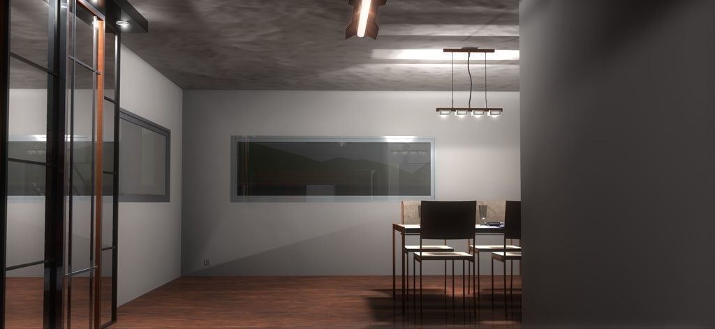 House 4 on field 3D model_11