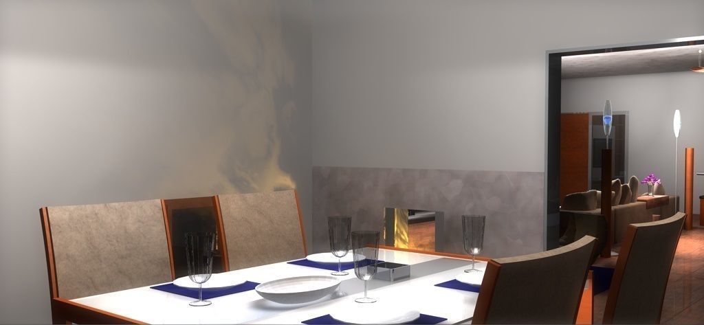 House 4 on field 3D model_12