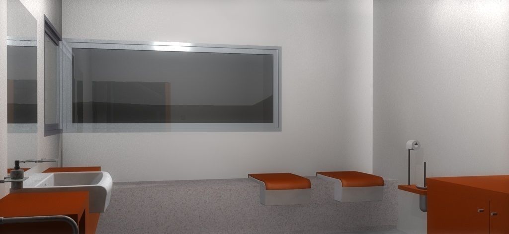 House 4 on field 3D model_5