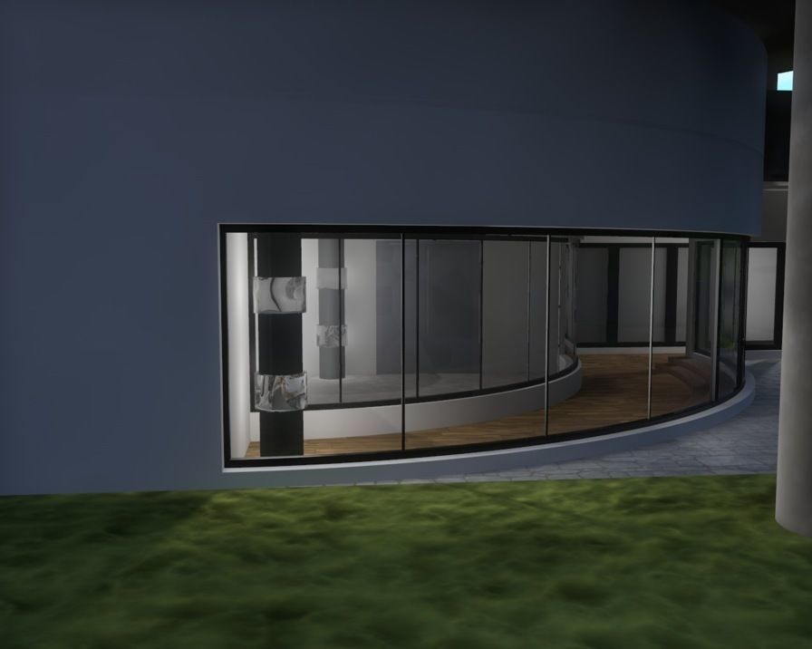 House 9 modern on grassy field 3D model_17