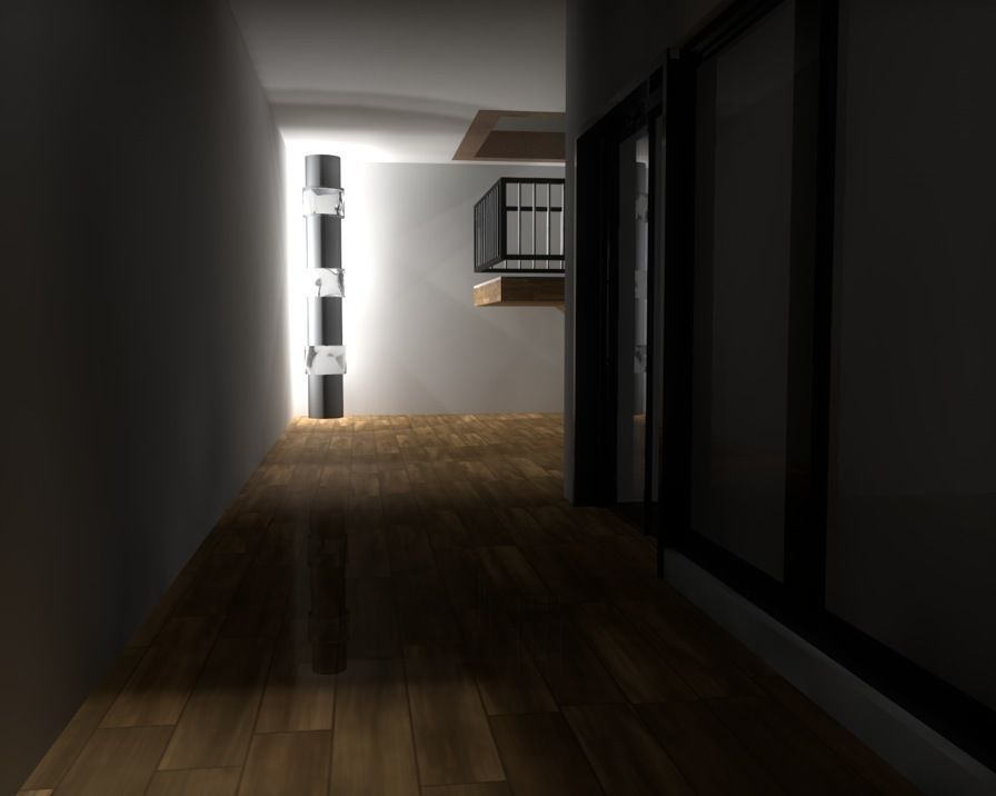 House 9 modern on grassy field 3D model_22