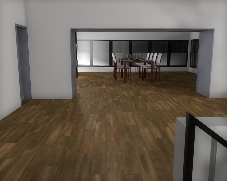 House 9 modern on grassy field 3D model_24