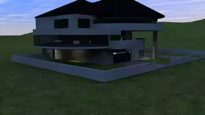 House 9 modern on grassy field