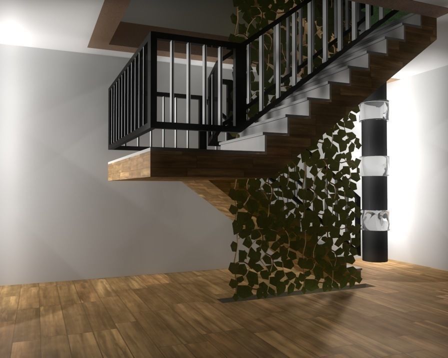 House 9 modern on grassy field 3D model_23