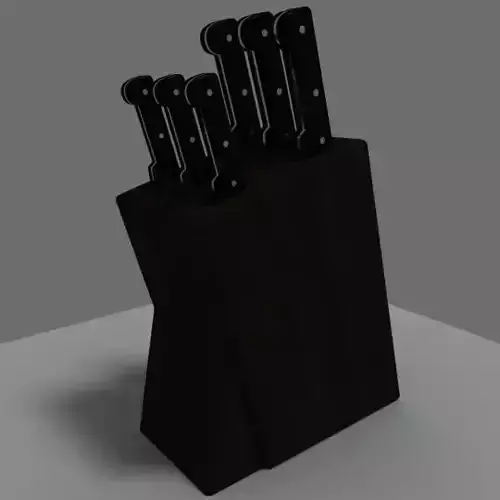 Knife rack no modeled blades
