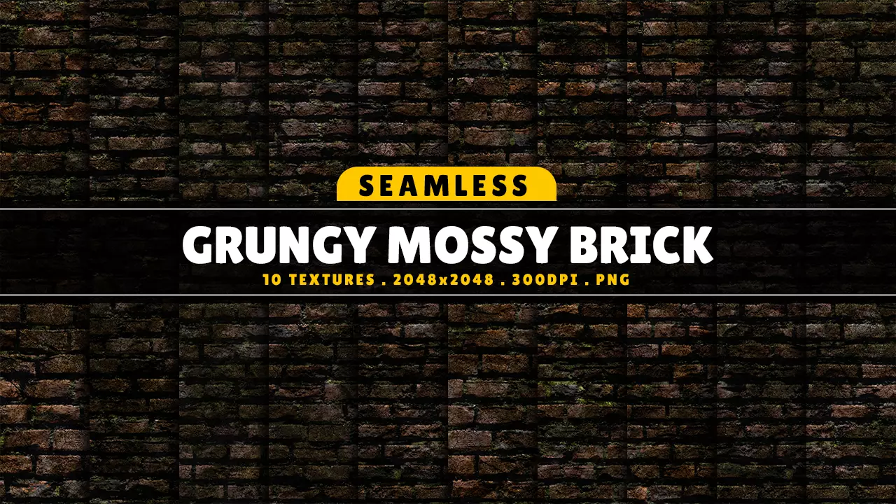 Texture Pack Seamless Grungy Mossy Brick Vol 01 Texture