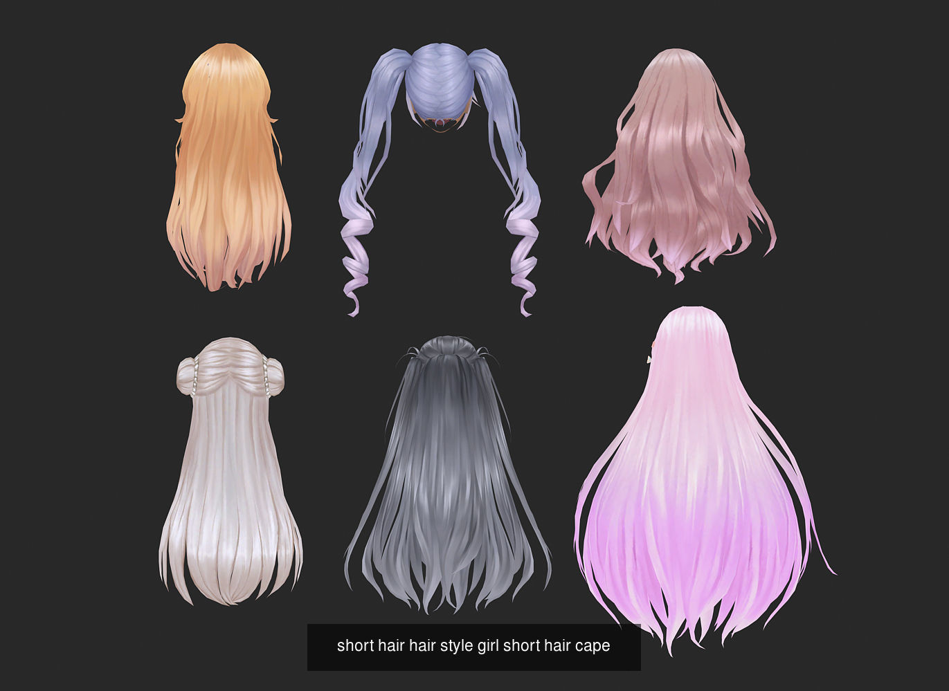 long hair hair style girl short hair cape collection _2