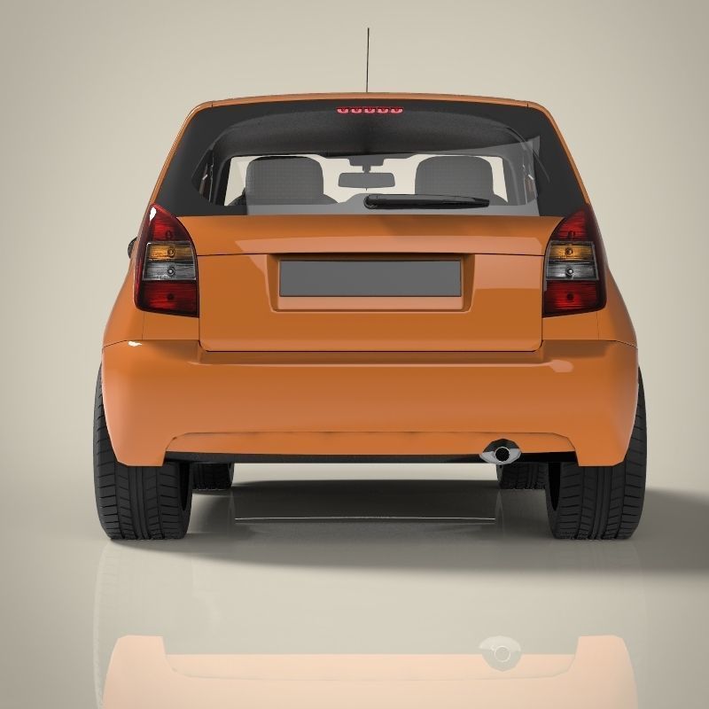 Hatchback car 3D model_7