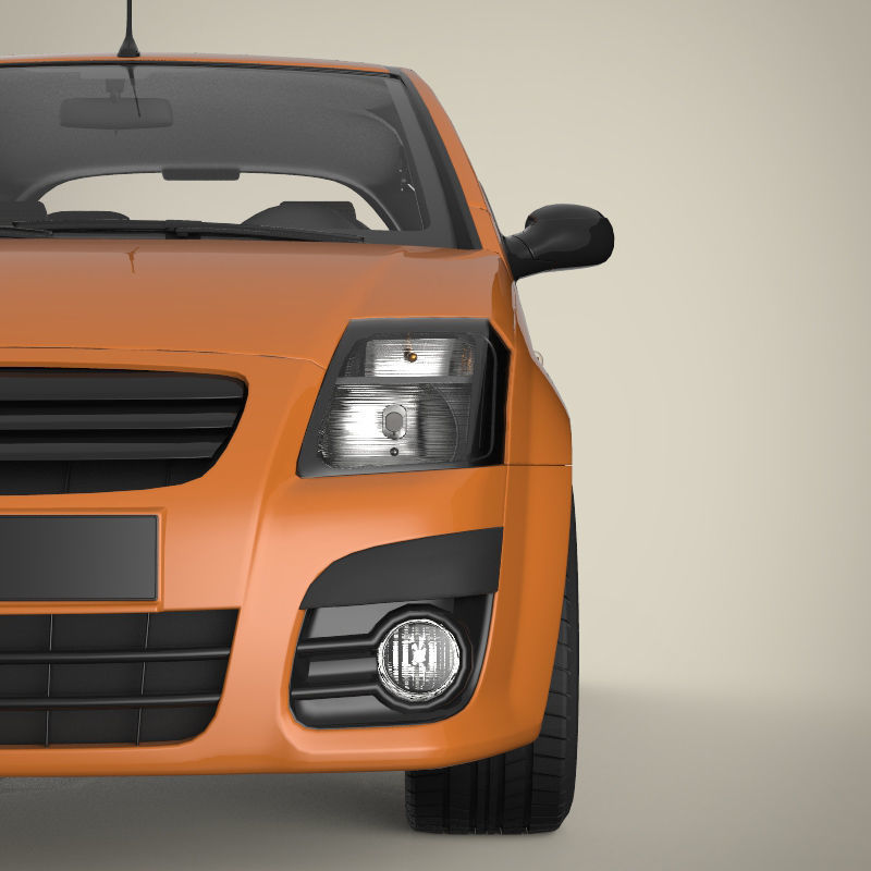 Hatchback car 3D model_5