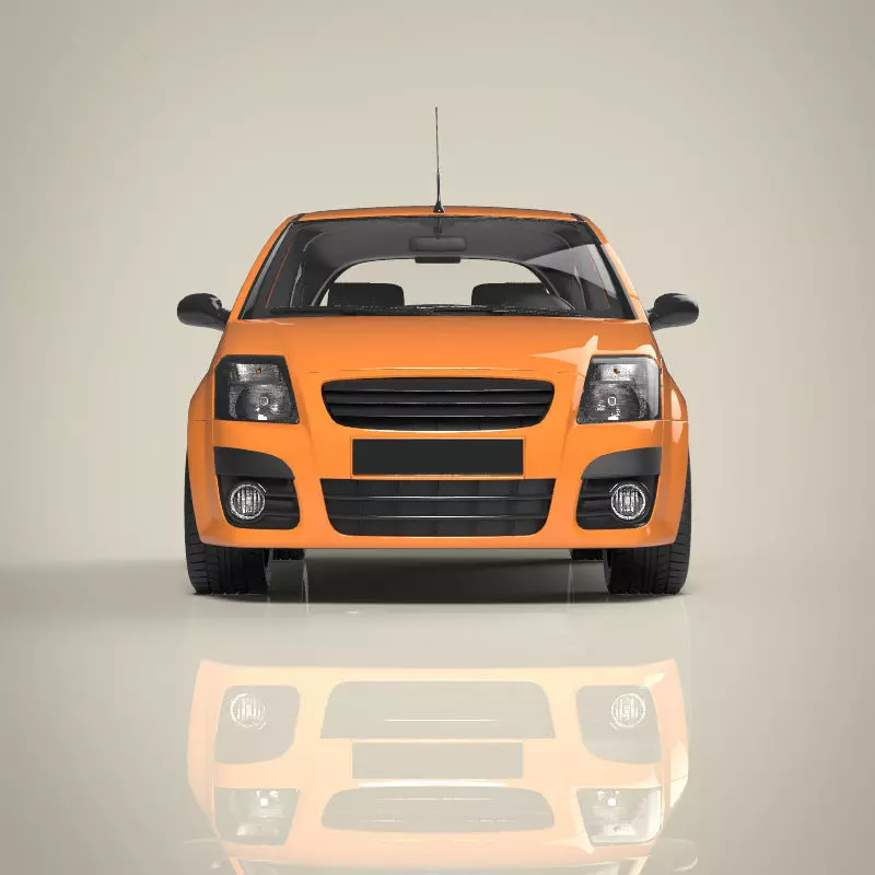 Hatchback car 3D model_0