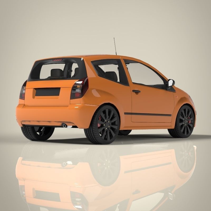 Hatchback car 3D model_6