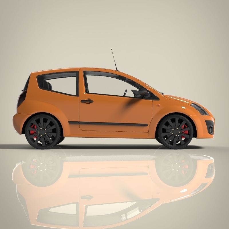 Hatchback car 3D model_3
