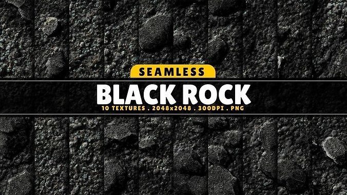 Texture Pack Seamless Black Rock Vol 01 Texture