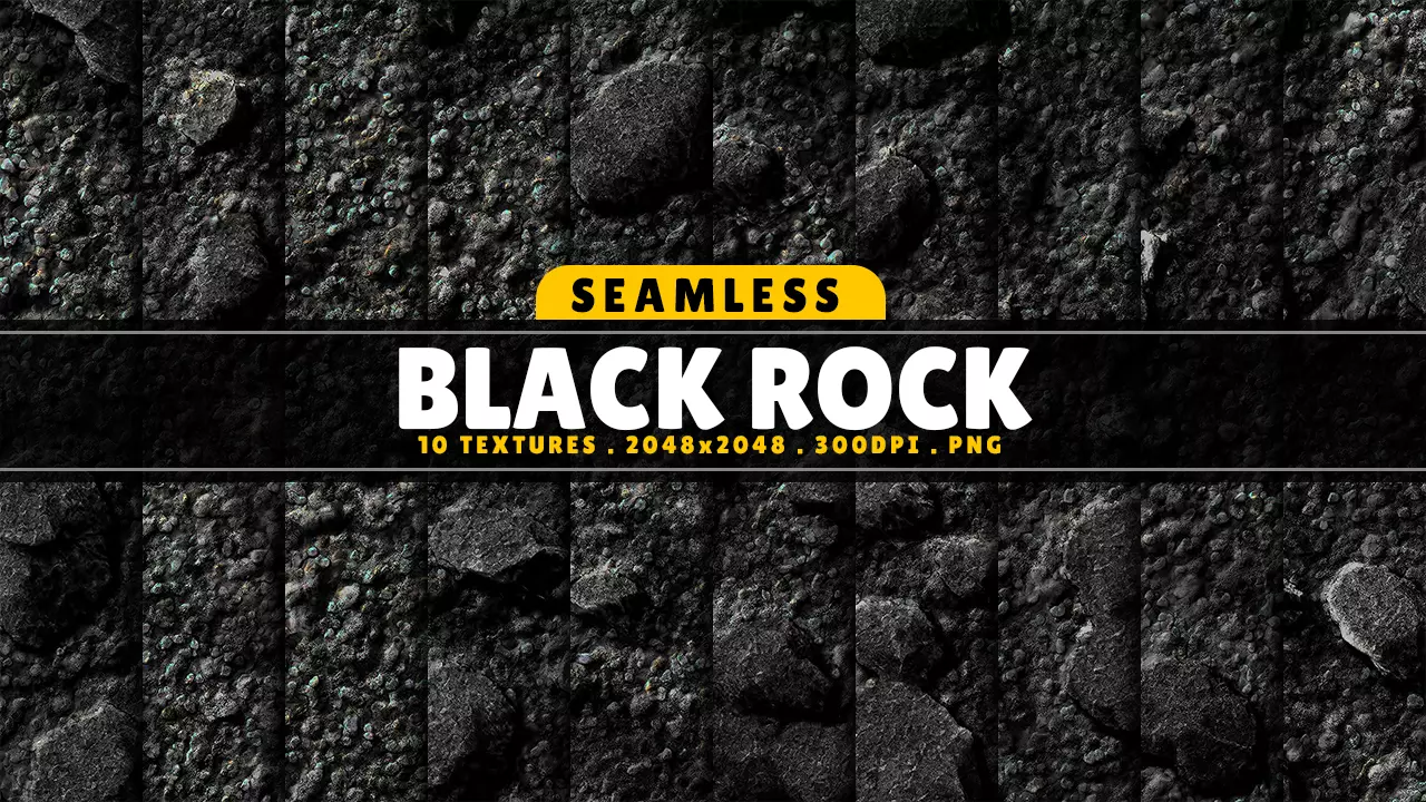 Texture Pack Seamless Black Rock Vol 01 Texture_0