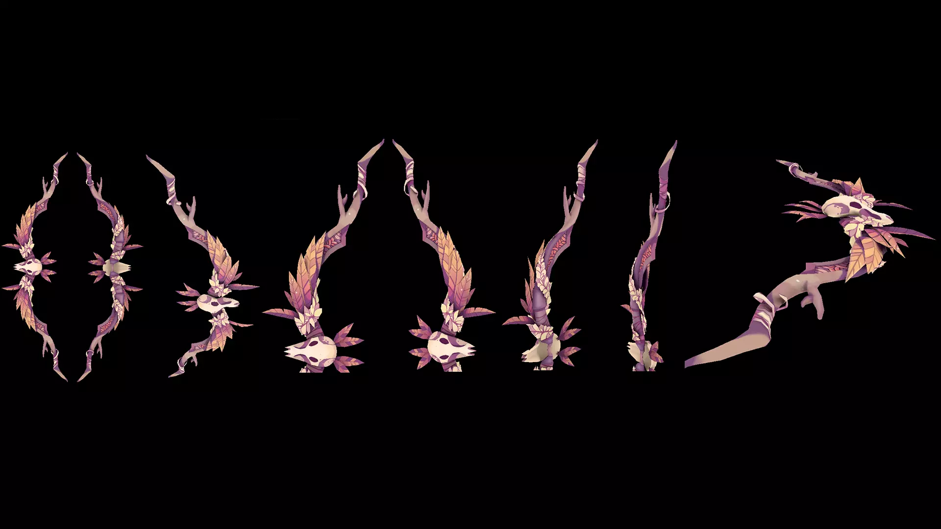 Bow - Weapon Low-poly 3D model_0