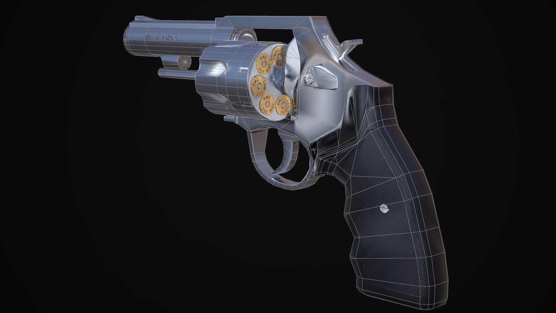Smith  Wesson Low-poly 3D model_3