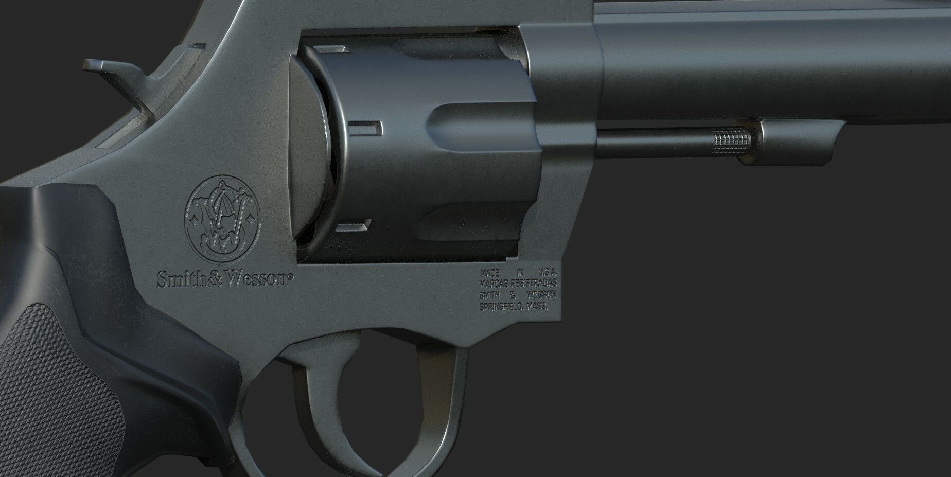 Smith  Wesson Low-poly 3D model_1