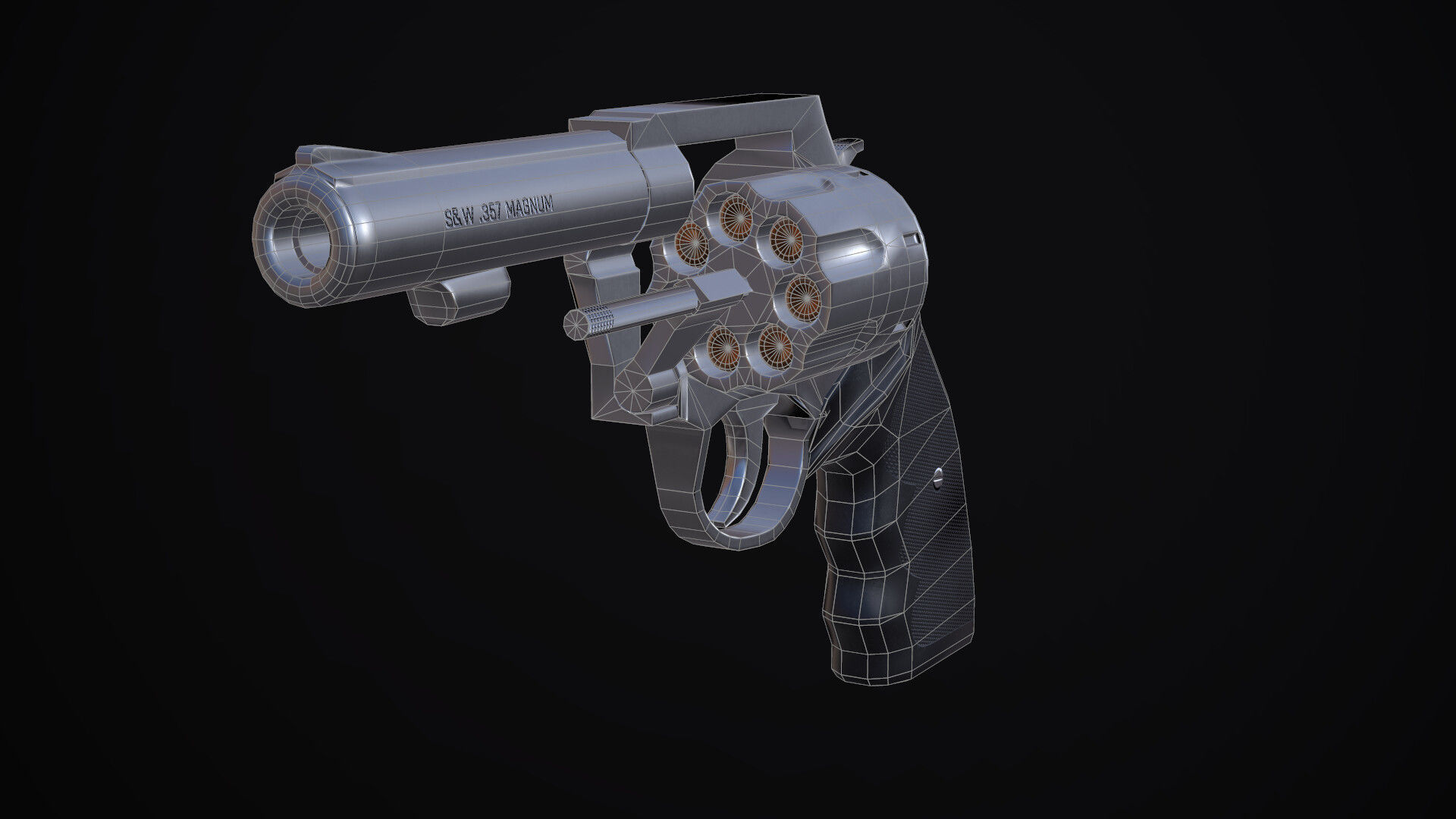 Smith  Wesson Low-poly 3D model_4