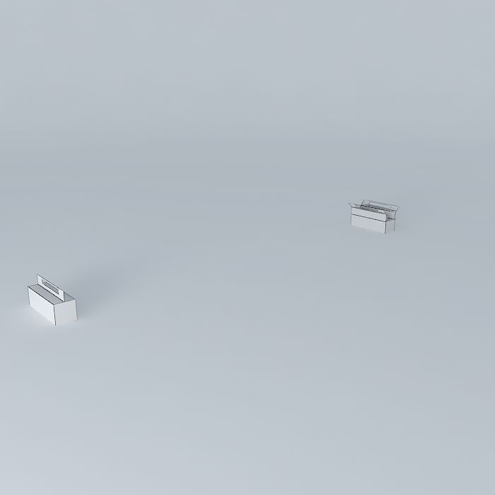 packing two gold boxes Free 3D model_4