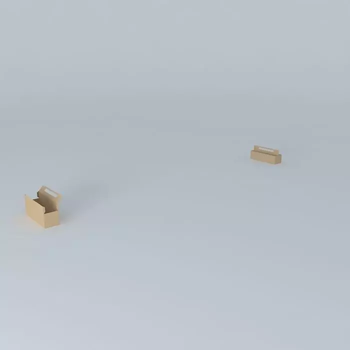 packing two gold boxes Free 3D model_0