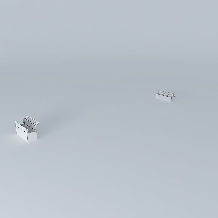 packing two gold boxes Free 3D model_3