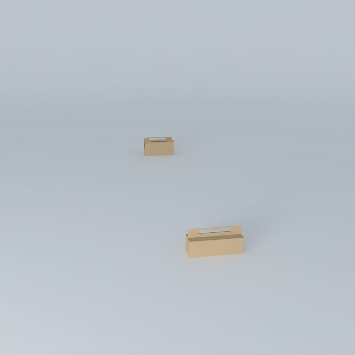 packing two gold boxes Free 3D model_2