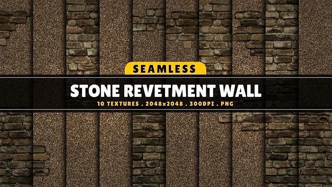 Texture Pack Seamless Stone Revetment Wall Vol 01 Texture