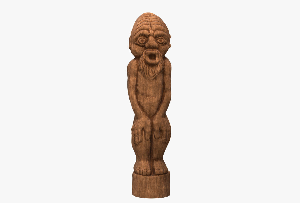 Wood Sculpture of a Forest Idol