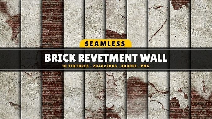Texture Pack Seamless Brick Revetment Wall Vol 01 Texture