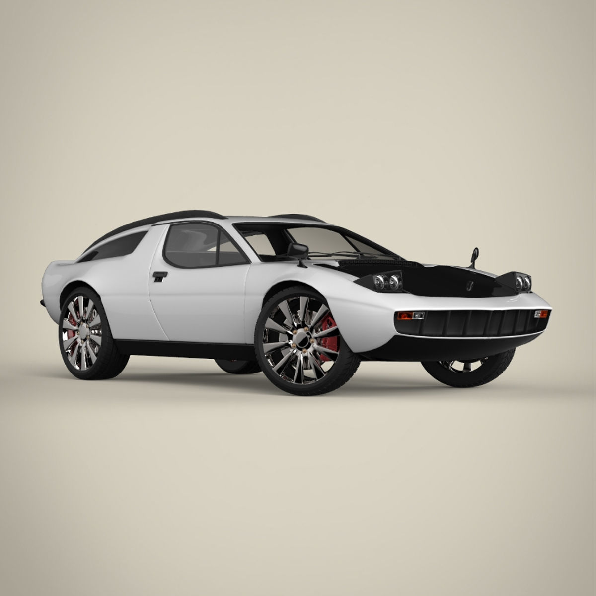 Sport car 3D model_3