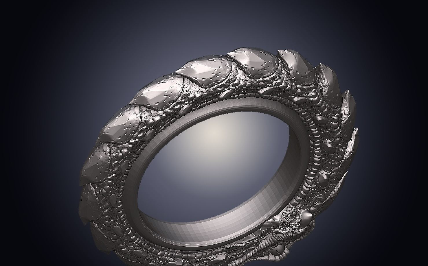 Snakering Oroboro 3D print model_4