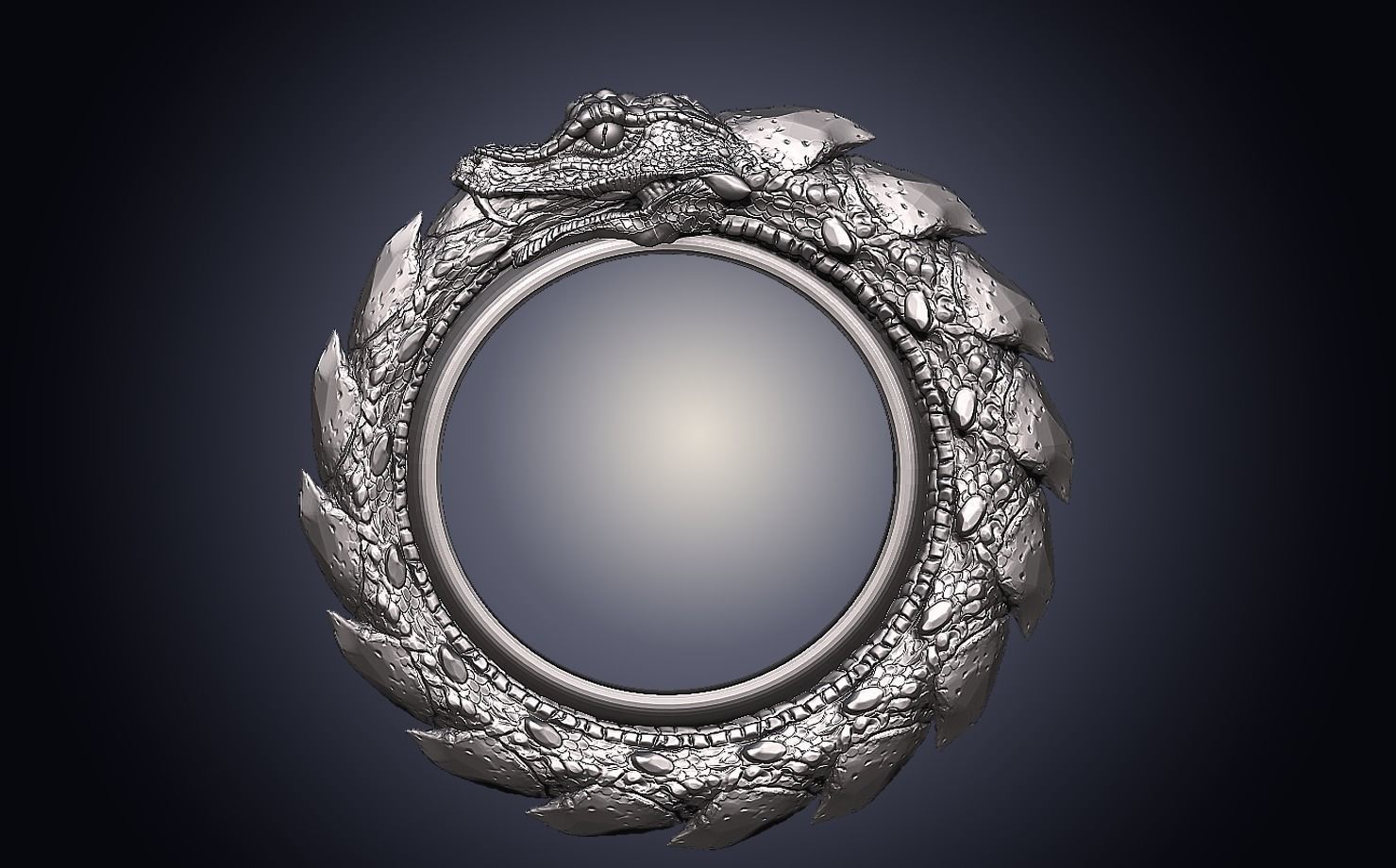 Snakering Oroboro 3D print model_1