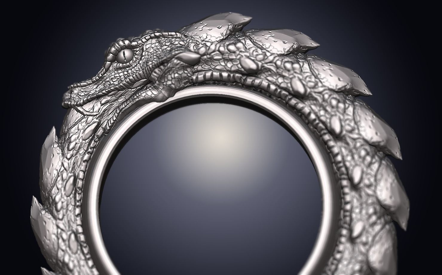 Snakering Oroboro 3D print model_3