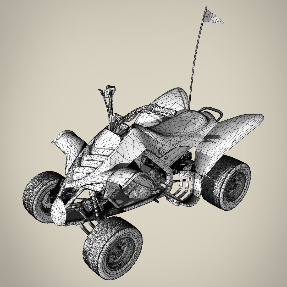 Quad bike 3D model_7