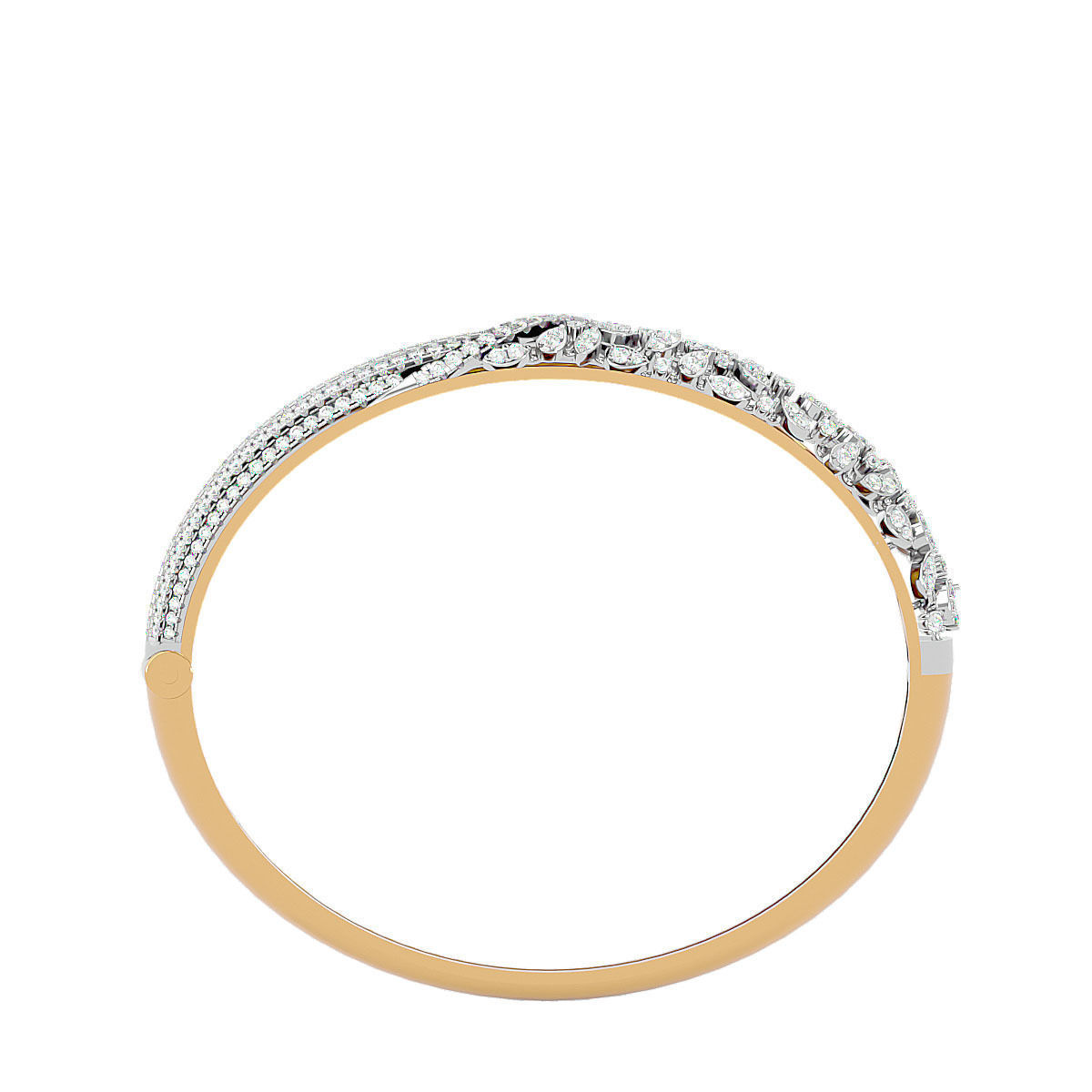 Leaf Diamond Bracelet 3dm stl render detail 3D print model_10