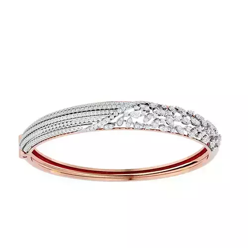 Leaf Diamond Bracelet 3dm stl render detail