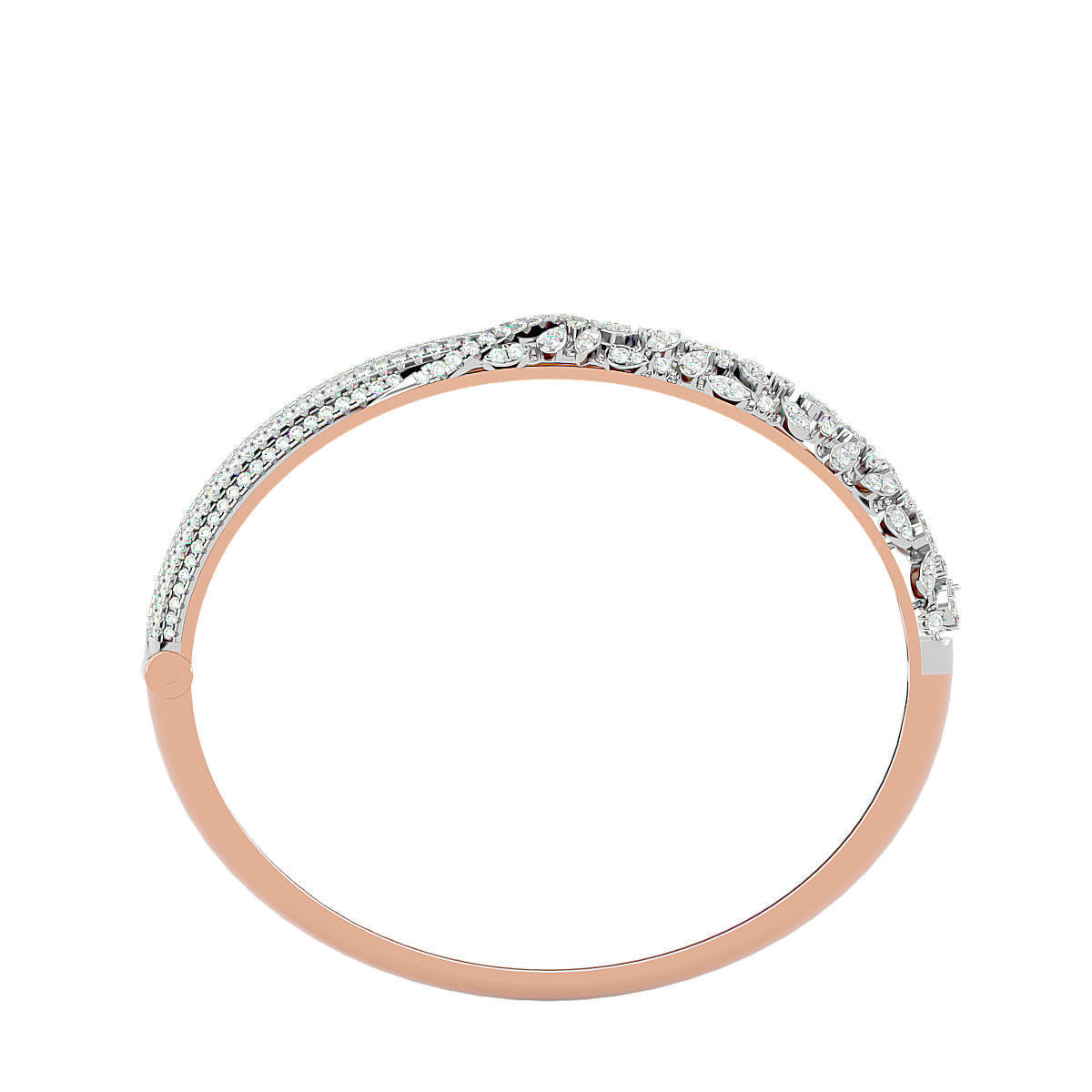 Leaf Diamond Bracelet 3dm stl render detail 3D print model_9